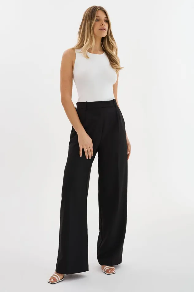 Women AMBRA Rib Knit Tank Top White LAMARQUE Tops Women AMBRA Rib Knit Tank Top White LAMARQUE Tops