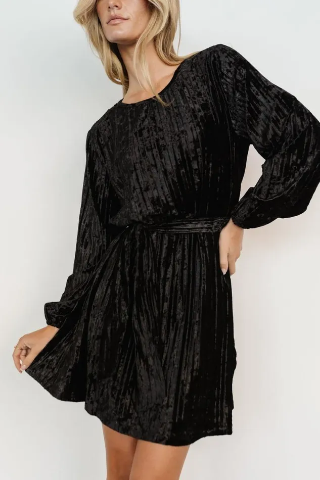 Women Anastasia Velvet Short Dress Black Baltic Born Short Dresses Women Anastasia Velvet Short Dress Black Baltic Born Short Dresses