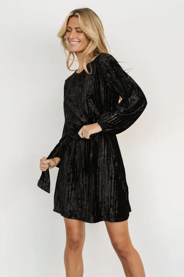 Women Anastasia Velvet Short Dress Black Baltic Born Short Dresses Women Anastasia Velvet Short Dress Black Baltic Born Short Dresses