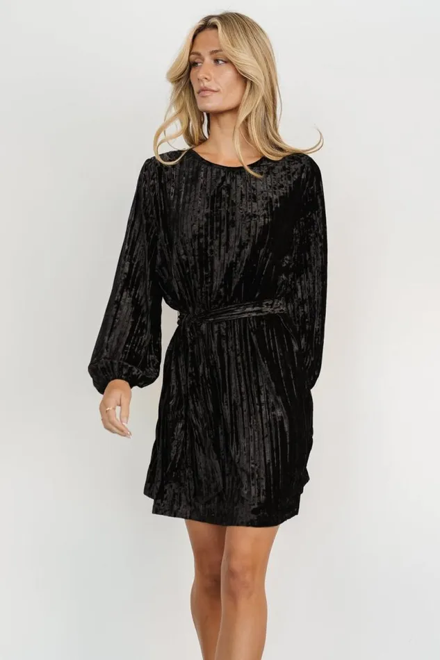 Women Anastasia Velvet Short Dress Black Baltic Born Short Dresses Women Anastasia Velvet Short Dress Black Baltic Born Short Dresses