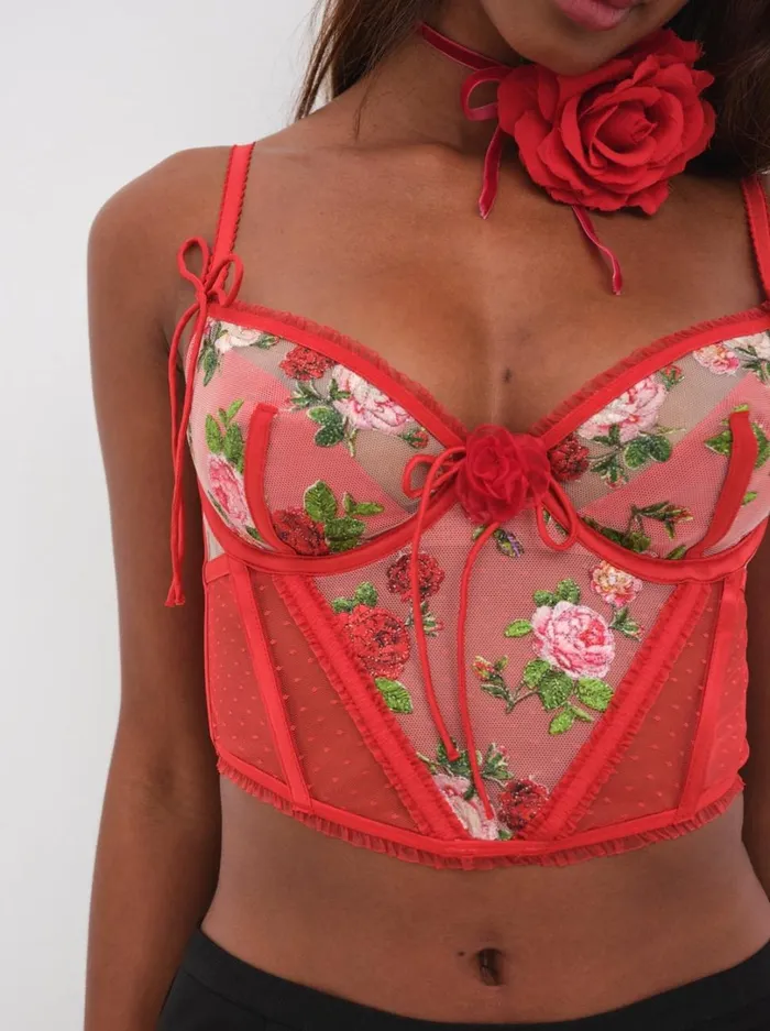 Women Anika Bustier Red For Love and Lemons Lingerie Women Anika Bustier Red For Love and Lemons Lingerie