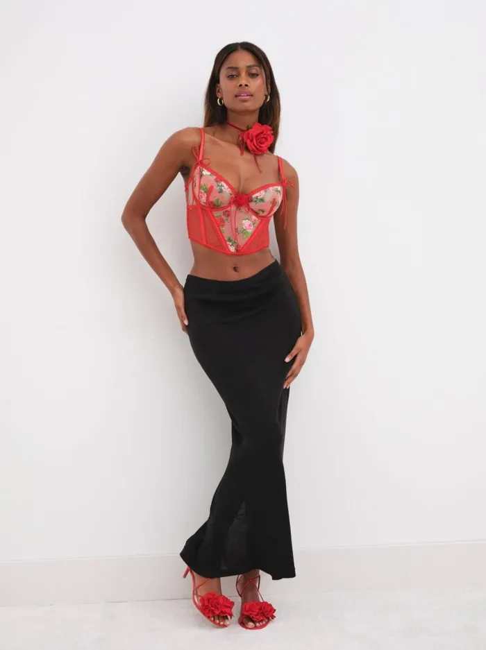 Women Anika Bustier Red For Love and Lemons Lingerie Women Anika Bustier Red For Love and Lemons Lingerie