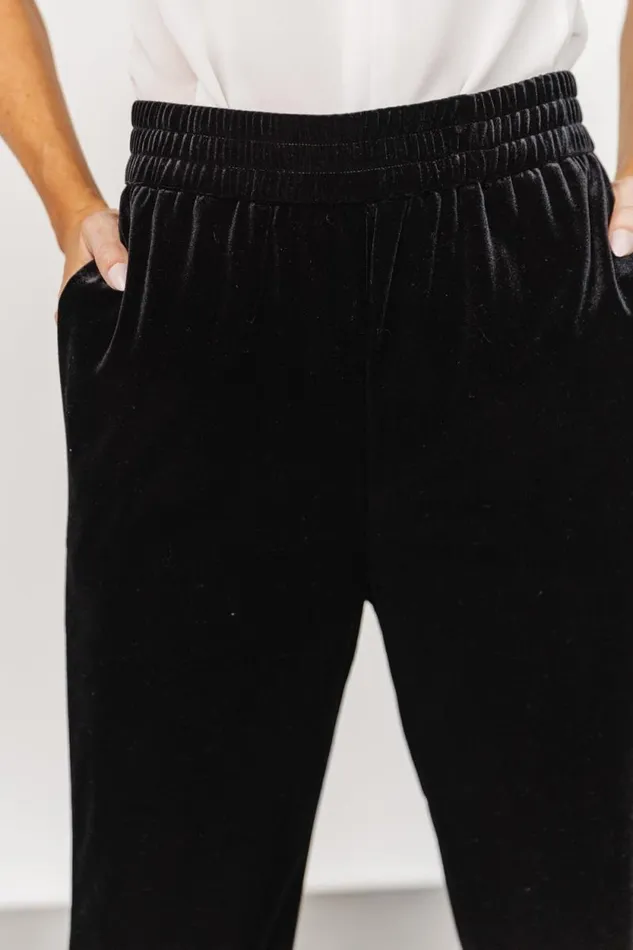 Women Archie Velvet Jogger Pants Black Baltic Born Pants