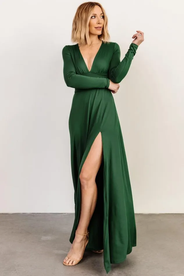 Women Arianna Maxi Dress Hunter Green Baltic Born Maxi Dresses Women Arianna Maxi Dress Hunter Green Baltic Born Maxi Dresses