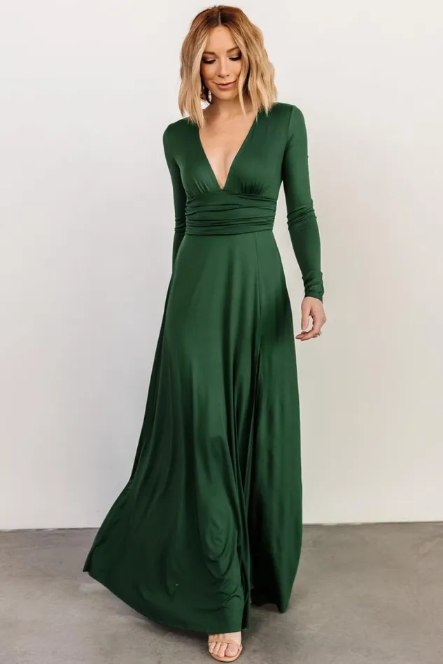 Women Arianna Maxi Dress Hunter Green Baltic Born Maxi Dresses Women Arianna Maxi Dress Hunter Green Baltic Born Maxi Dresses