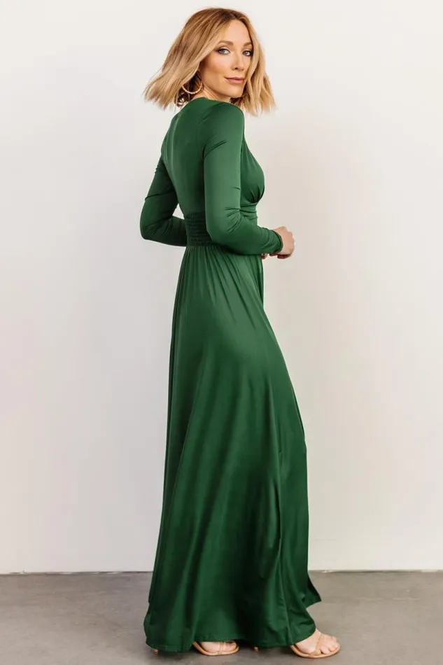Women Arianna Maxi Dress Hunter Green Baltic Born Maxi Dresses Women Arianna Maxi Dress Hunter Green Baltic Born Maxi Dresses