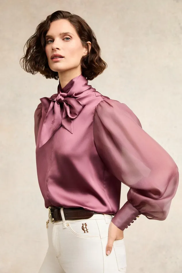 Women Ariella Blouse Berry Holland Cooper Shirts and Blouses
