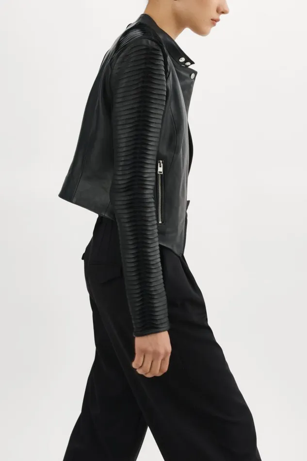 Women AZRA Leather Jacket Black LAMARQUE Leather Jackets