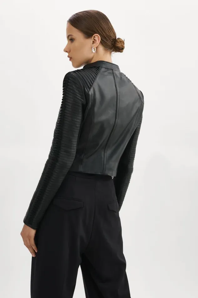 Women AZRA Leather Jacket Black LAMARQUE Leather Jackets