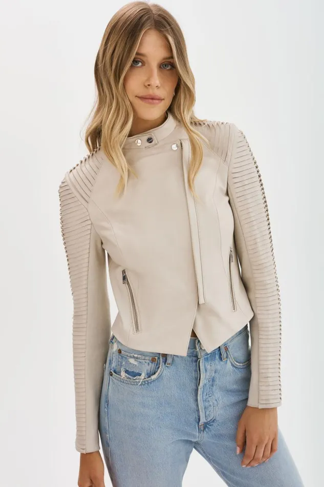 Women AZRA Leather Jacket Bone LAMARQUE Leather Jackets