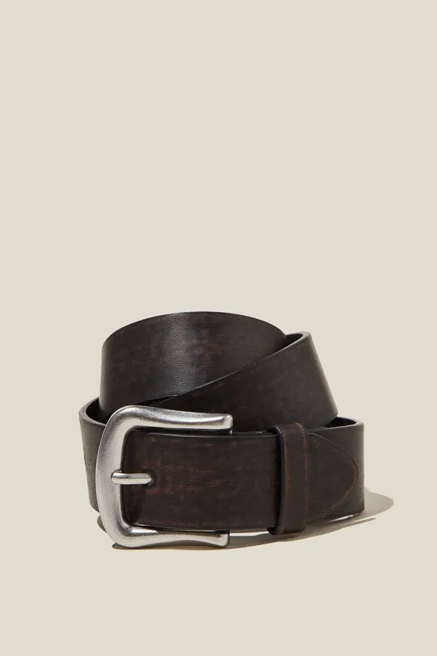 Women Bags and Belts Cotton On Classic Saddle Belt Dark Brown Fade