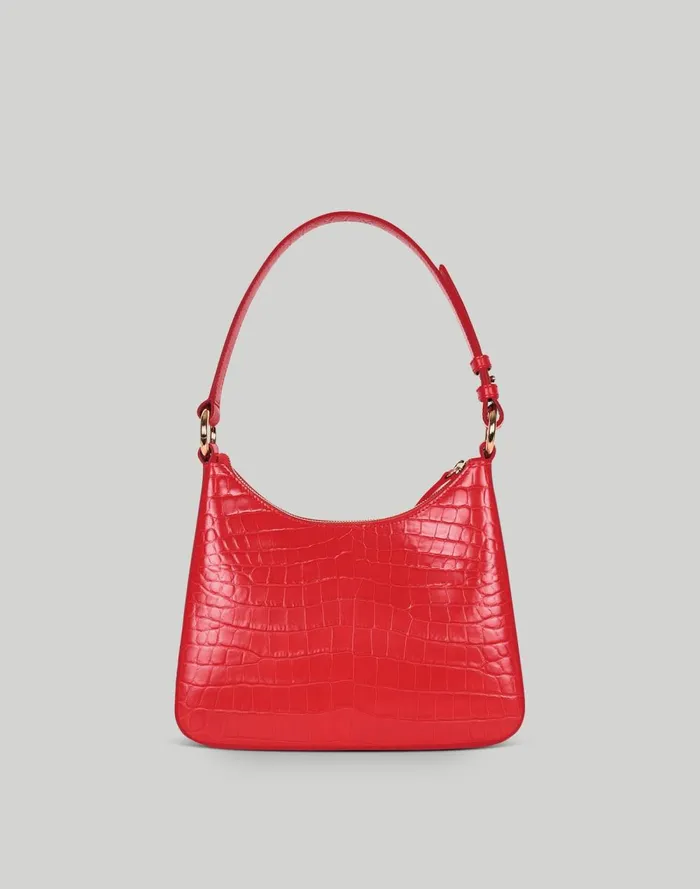 Women Bags Madewell Hyer Goods Luxe Medium Shoulder Bag White True Red