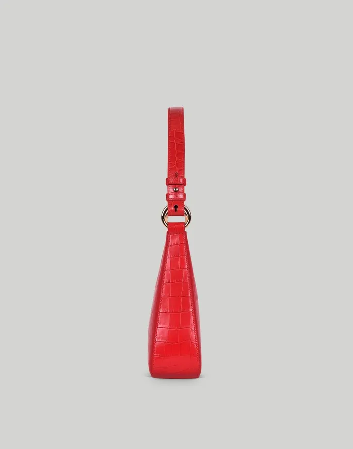 Women Bags Madewell Hyer Goods Luxe Medium Shoulder Bag White True Red
