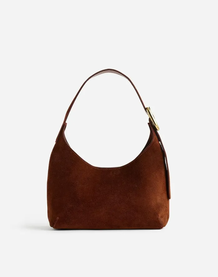 Women Bags Madewell The SculpturalBuckle Shoulder Bag Soft Mahogany