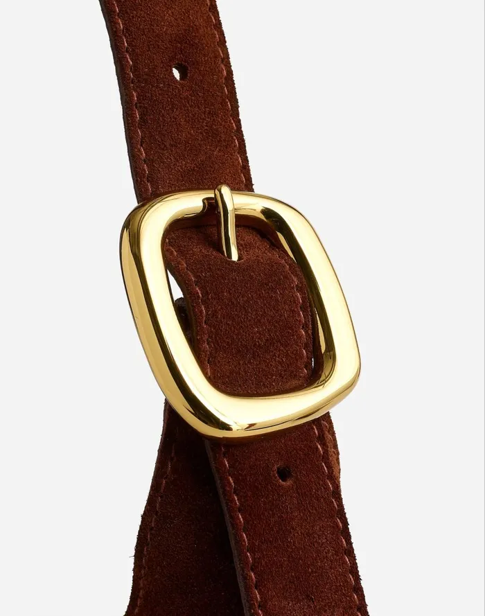Women Bags Madewell The SculpturalBuckle Shoulder Bag Soft Mahogany