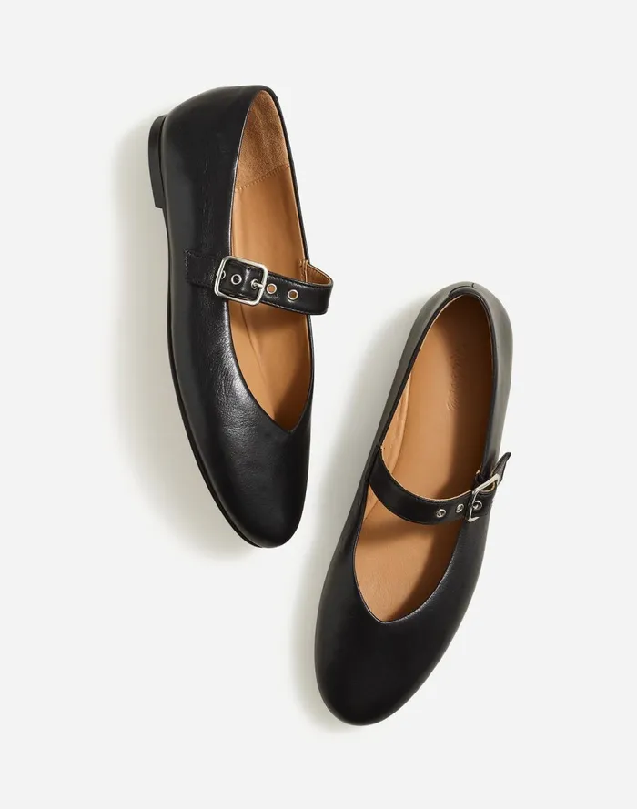 Women Ballet Flats Madewell The Remy Mary Jane Flat True Black
