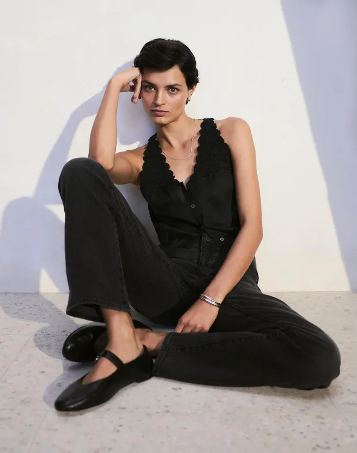 Women Ballet Flats Madewell The Remy Mary Jane Flat True Black