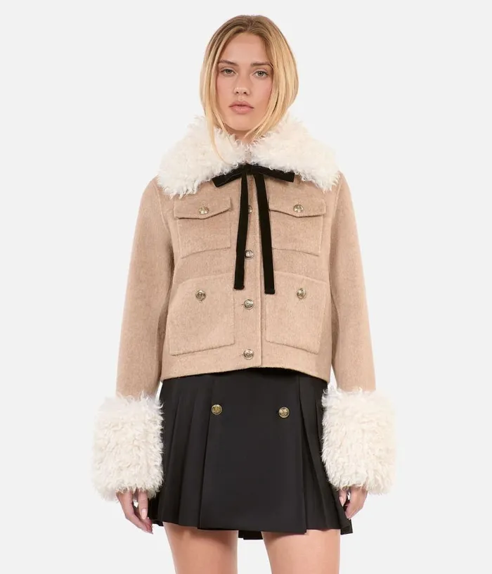 Women Beige Jacket THE KOOPLES Coats and Jackets