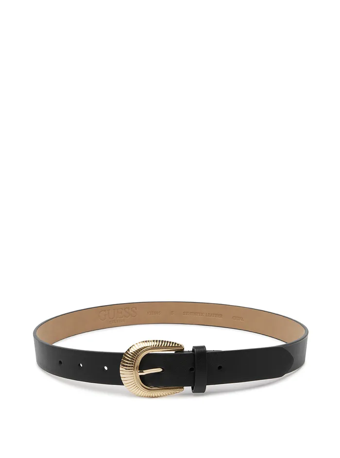 Women Belts GUESS 35mm Black Western Belt Women Belts GUESS 35mm Black Western Belt