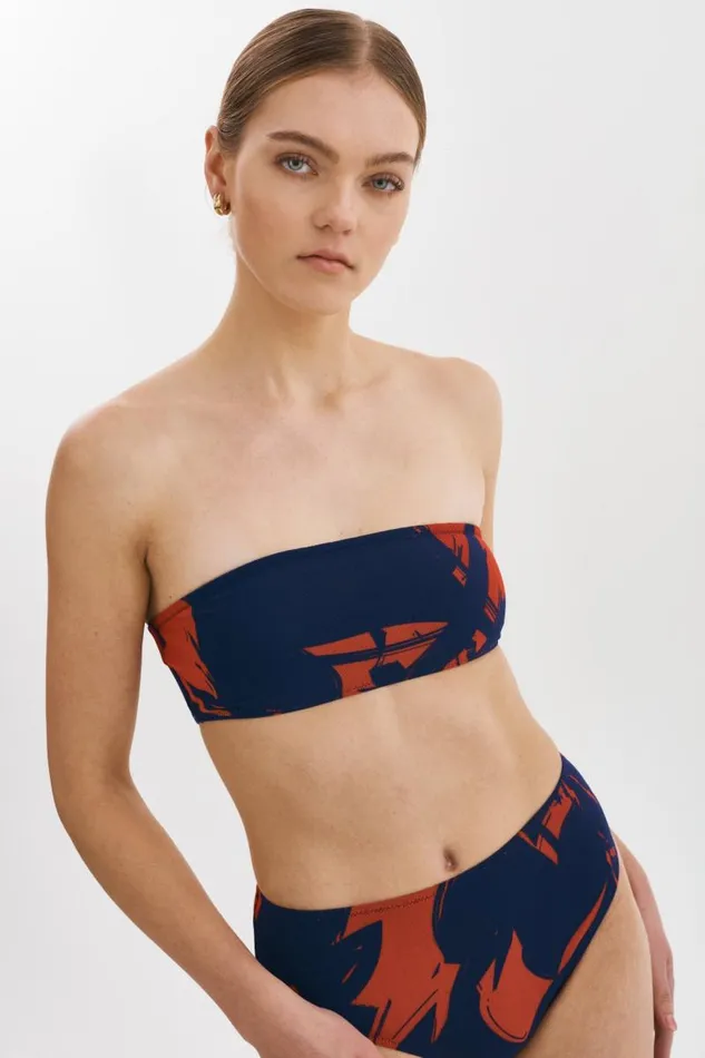 Women BENINA Bandeau Swimsuit Top Floral LAMARQUE Swim