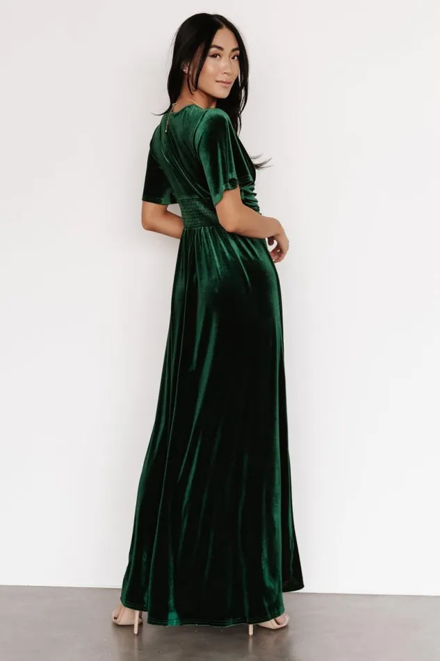 Women Berenice Velvet Maxi Dress Emerald Baltic Born Maxi Dresses Women Berenice Velvet Maxi Dress Emerald Baltic Born Maxi Dresses