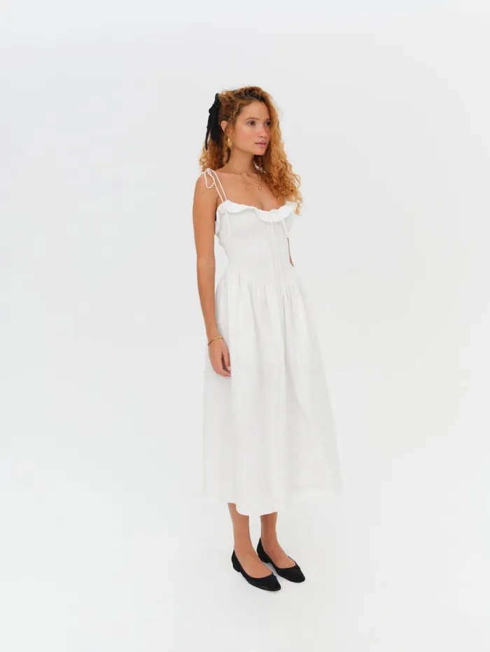 Women Bethany Midi Dress White For Love and Lemons Dresses Women Bethany Midi Dress White For Love and Lemons Dresses