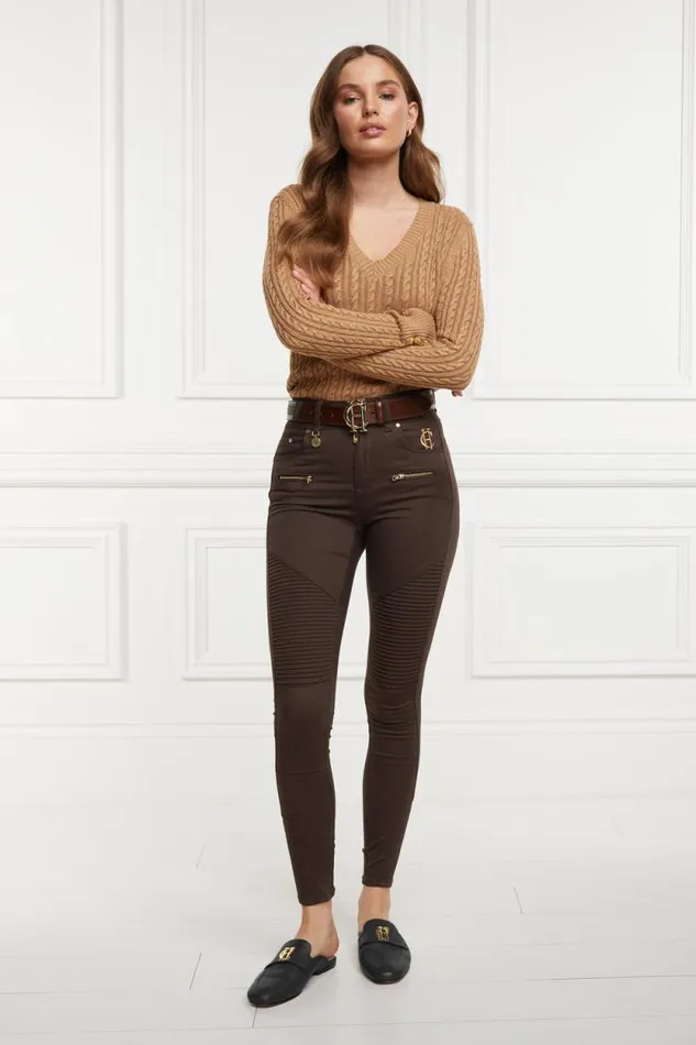 Women Biker Jean Chocolate Holland Cooper Jeans
