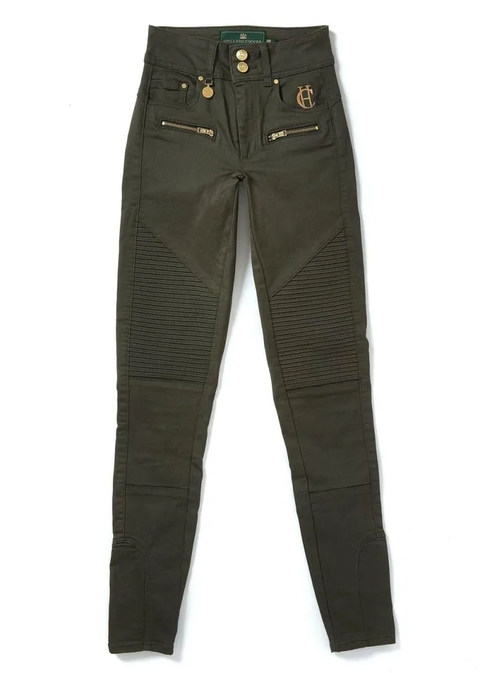 Women Biker Jean Hunter Green Holland Cooper Jeans