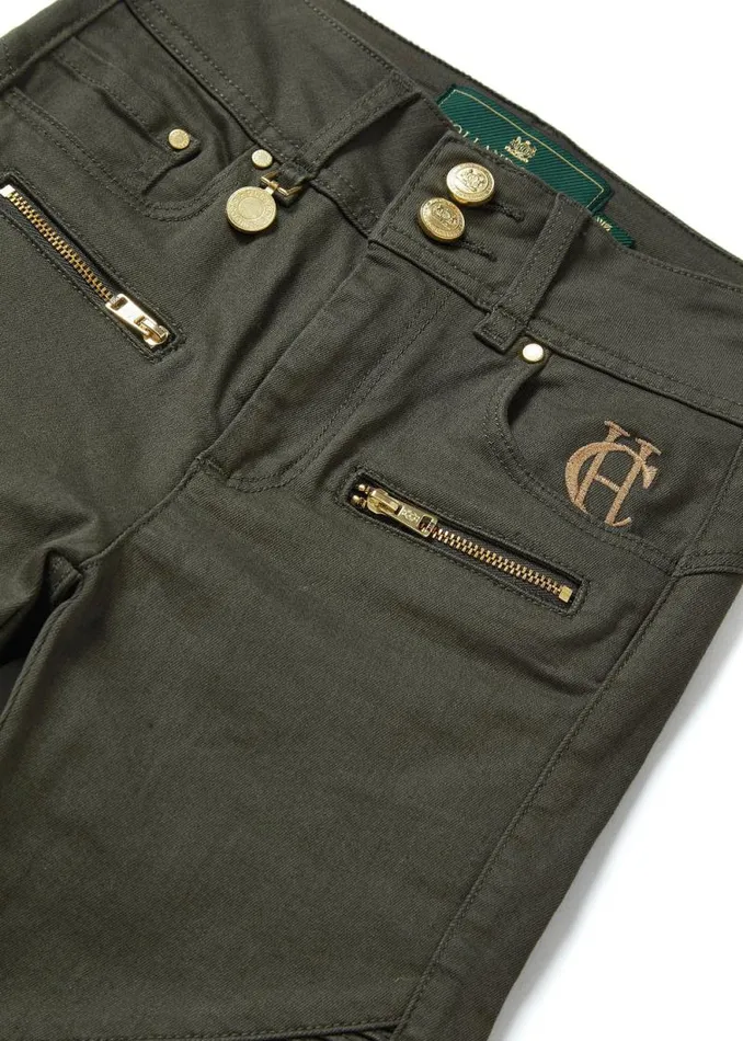 Women Biker Jean Hunter Green Holland Cooper Jeans