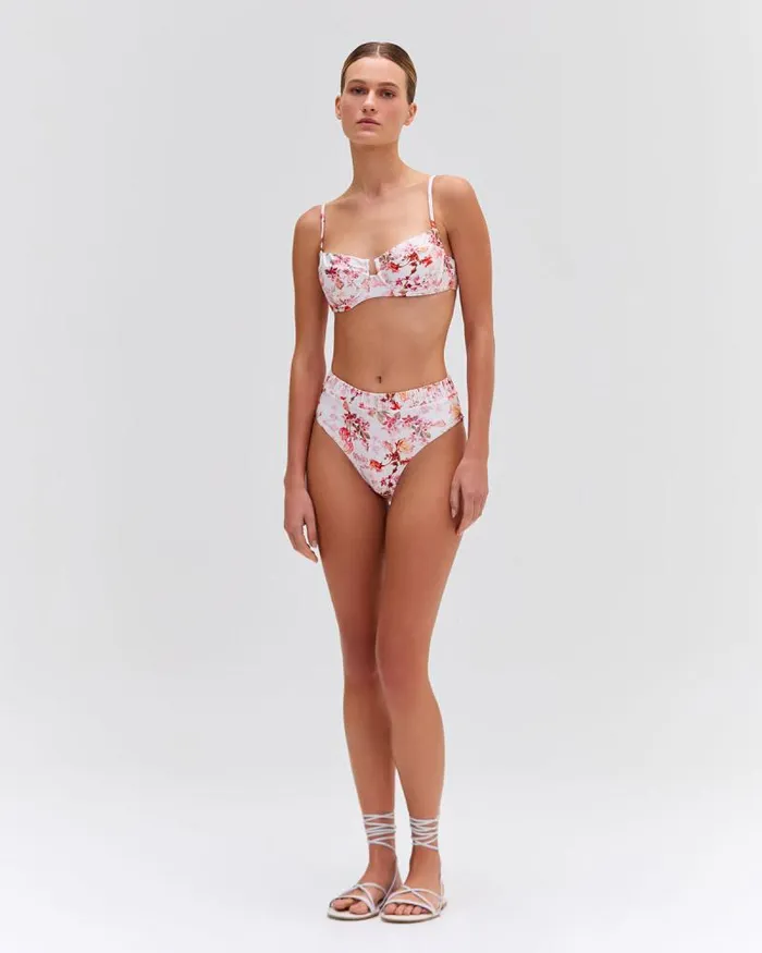 Women Bikinis PatBO Floral Haze High Leg Bikini Bottom EXCLUSIVE Vapor