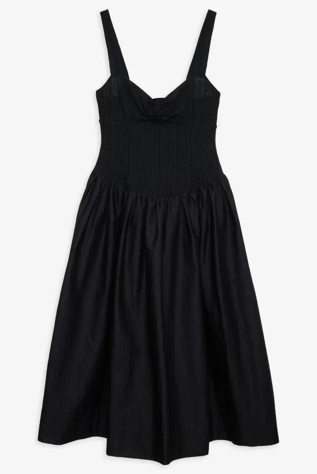 Women Billie Pointelle Midi Dress Black For Love and Lemons Dresses Women Billie Pointelle Midi Dress Black For Love and Lemons Dresses