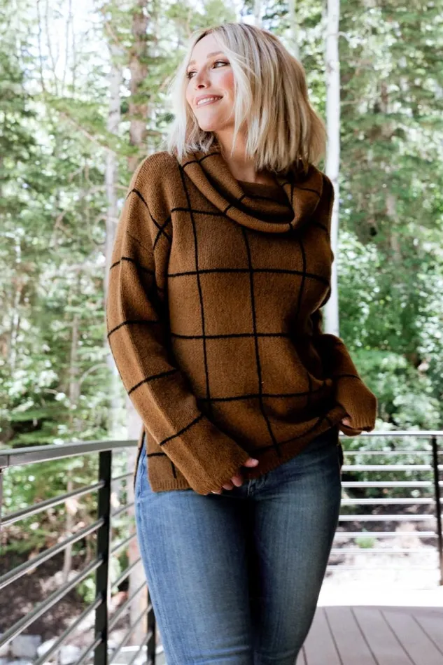 Women Birmingham Funnel Neck Sweater Brown Baltic Born Sweaters Women Birmingham Funnel Neck Sweater Brown Baltic Born Sweaters