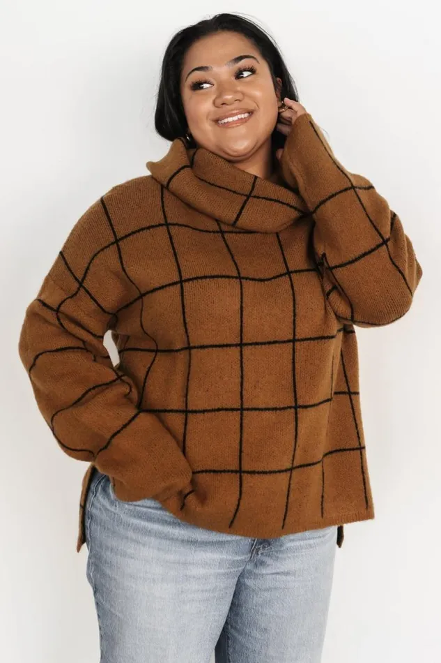 Women Birmingham Funnel Neck Sweater Brown Baltic Born Sweaters Women Birmingham Funnel Neck Sweater Brown Baltic Born Sweaters