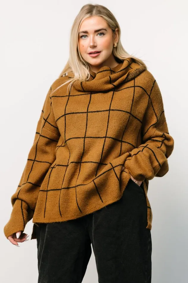 Women Birmingham Funnel Neck Sweater Brown Baltic Born Sweaters Women Birmingham Funnel Neck Sweater Brown Baltic Born Sweaters