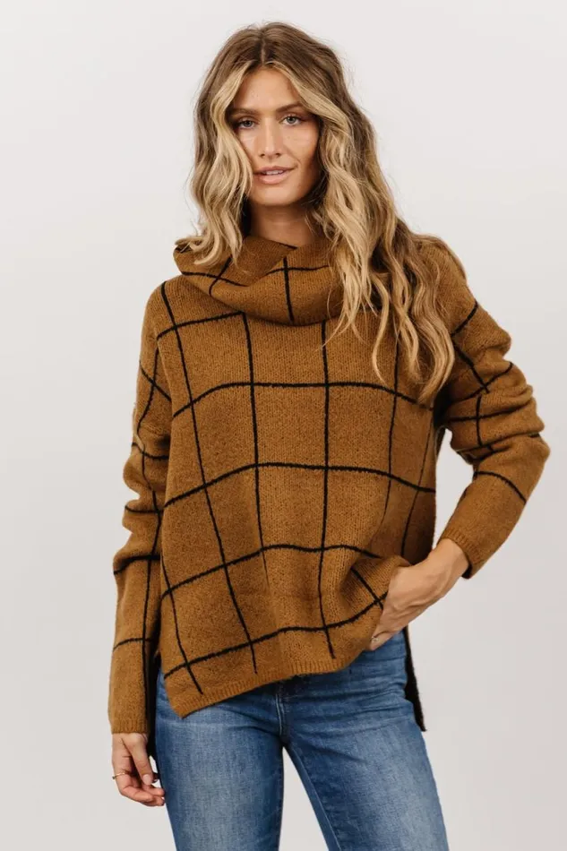 Women Birmingham Funnel Neck Sweater Brown Baltic Born Sweaters Women Birmingham Funnel Neck Sweater Brown Baltic Born Sweaters