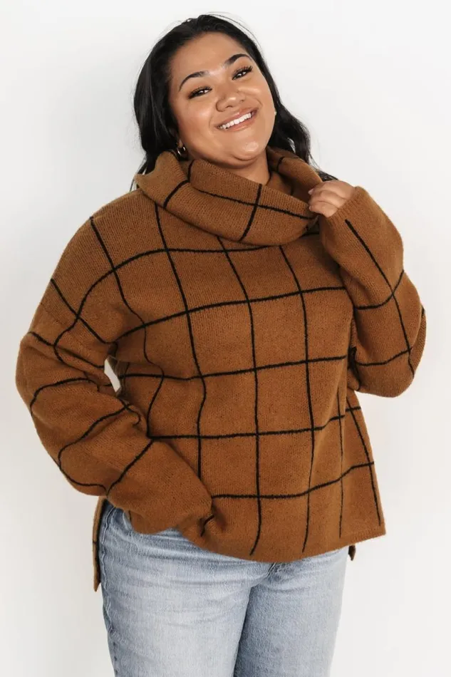 Women Birmingham Funnel Neck Sweater Brown Baltic Born Sweaters Women Birmingham Funnel Neck Sweater Brown Baltic Born Sweaters
