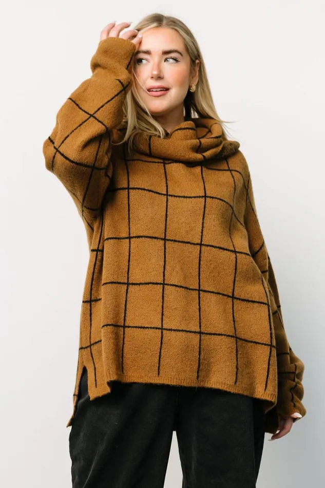 Women Birmingham Funnel Neck Sweater Brown Baltic Born Sweaters Women Birmingham Funnel Neck Sweater Brown Baltic Born Sweaters
