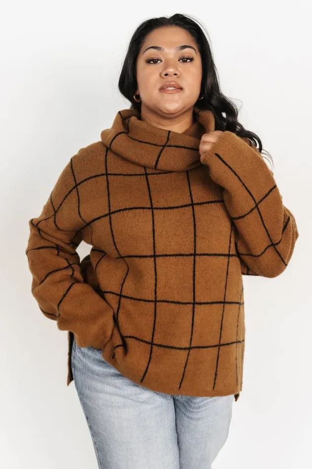 Women Birmingham Funnel Neck Sweater Brown Baltic Born Sweaters Women Birmingham Funnel Neck Sweater Brown Baltic Born Sweaters