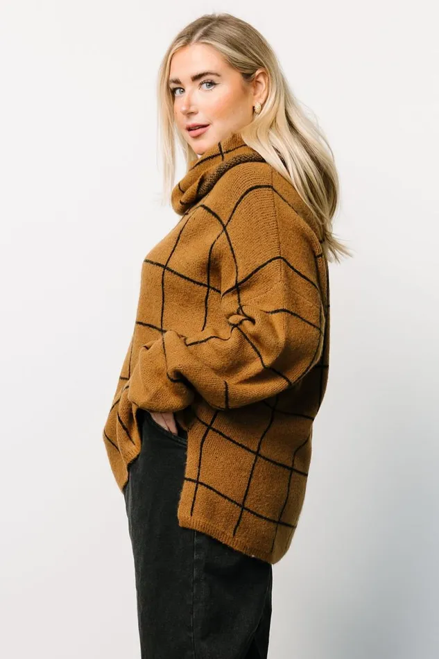 Women Birmingham Funnel Neck Sweater Brown Baltic Born Sweaters Women Birmingham Funnel Neck Sweater Brown Baltic Born Sweaters