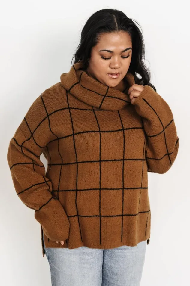 Women Birmingham Funnel Neck Sweater Brown Baltic Born Sweaters Women Birmingham Funnel Neck Sweater Brown Baltic Born Sweaters
