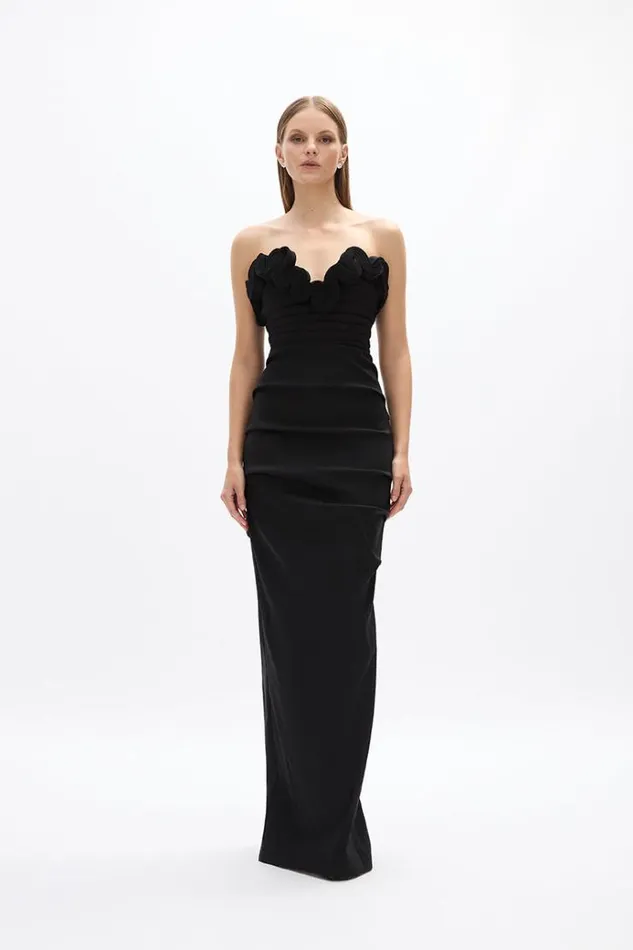 Women Black Dresses Rachel Gilbert Ren Gown Black