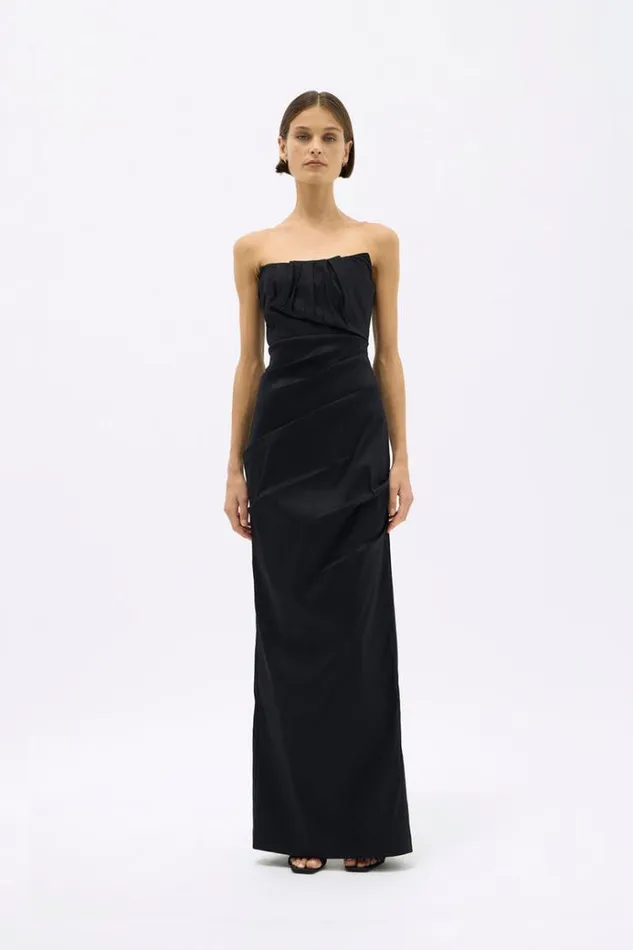 Women Black Dresses Rachel Gilbert SIENNA STRAPLESS GOWN