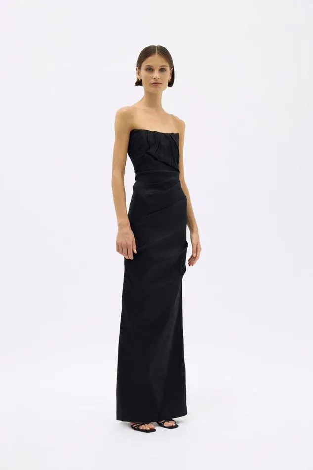 Women Black Dresses Rachel Gilbert SIENNA STRAPLESS GOWN Women Black Dresses Rachel Gilbert SIENNA STRAPLESS GOWN