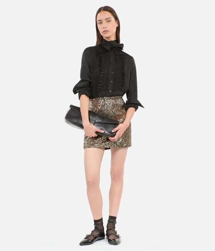 Women Black Jacquard Shirt THE KOOPLES Blouses and Shirts