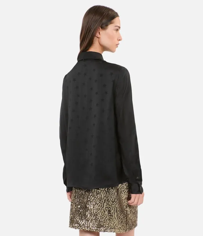 Women Black Jacquard Shirt THE KOOPLES Blouses and Shirts