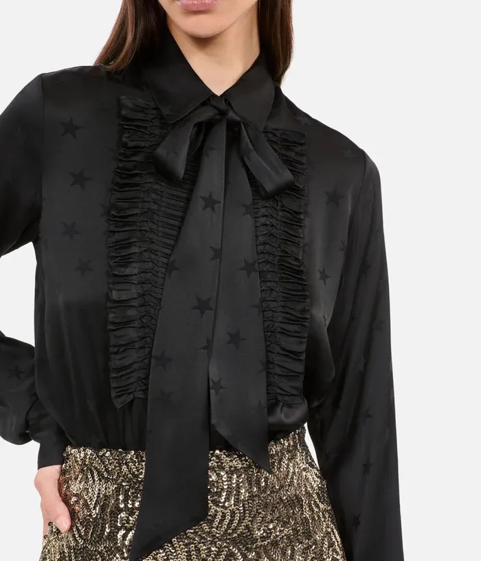 Women Black Jacquard Shirt THE KOOPLES Blouses and Shirts