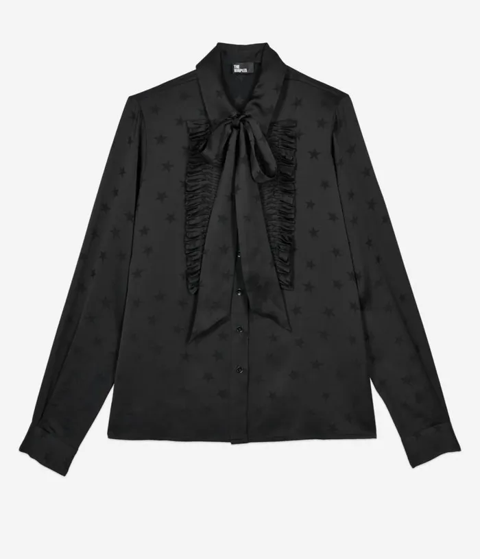 Women Black Jacquard Shirt THE KOOPLES Blouses and Shirts
