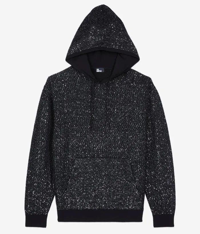 Women Black Knit Sequin Sweatshirt THE KOOPLES Sweaters