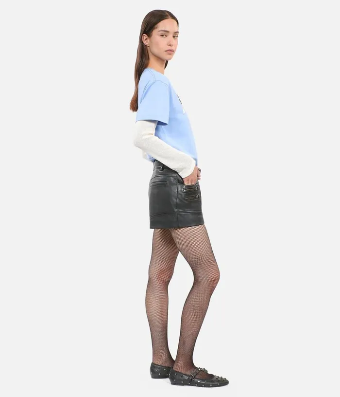 Women Black Leather Shorts THE KOOPLES Skirts and Shorts