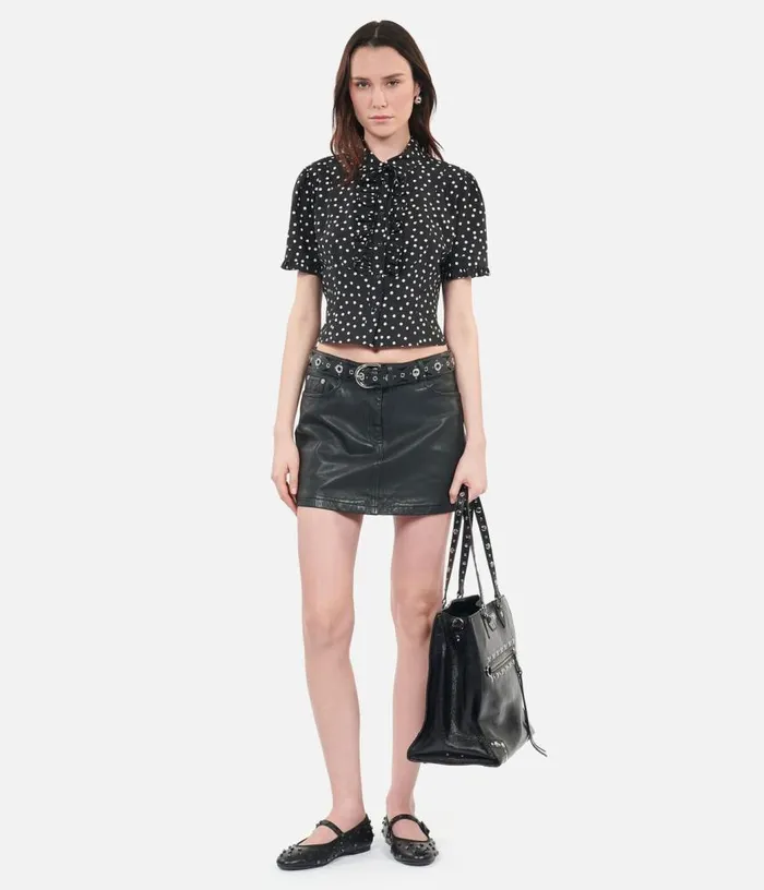 Women Black Polka Dot Shirt THE KOOPLES Blouses and Shirts
